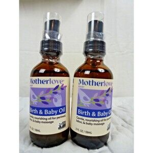 Motherlove Birth & Baby Oil, Set of 2, Gentle Lavender Scented Oil for Mom Baby